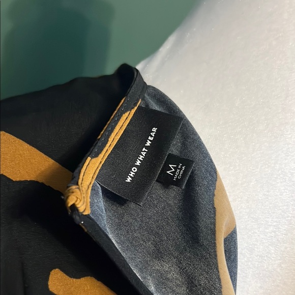 Who What Wear - Black and Tan Long Sleeve Maxi Dress - Sz M - Picture 5 of 7